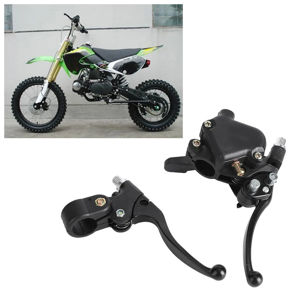Pair of 22mm Left Right Thumb Throttle Brake Lever Fit For Mini Moto Quad Pit Bike ATV Flexible and Adjustable 