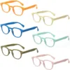 BONCAMOR Oval Reading  Glasses Frame 5 Color Plastic Men or Women Readers Spring Hinge  Prescription Eyewear  Magnifier 4