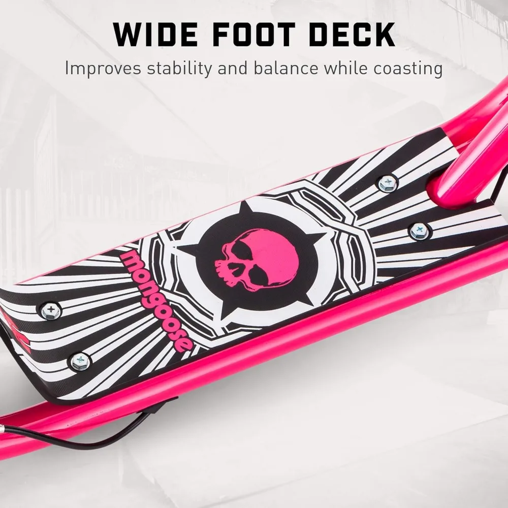 Expo Kick Scooter, BMX-Style Handlebar & Brake Cable Rotor, Wide Foot Deck for Kids Youth Boys Girls Ages 6 and Up,