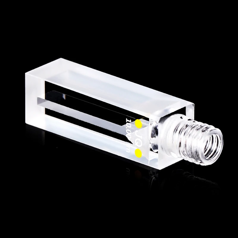 나사 캡이 있는 석영 큐벳 셀 (10mm), 양방향 조명, 700ul, 슬릿 2mm