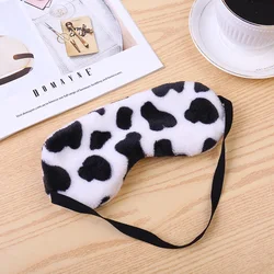 Cute Plush Cloud Eye Mask - Soft and Comfy Sleeping Blindfold for Napping and Relaxation (Cow)