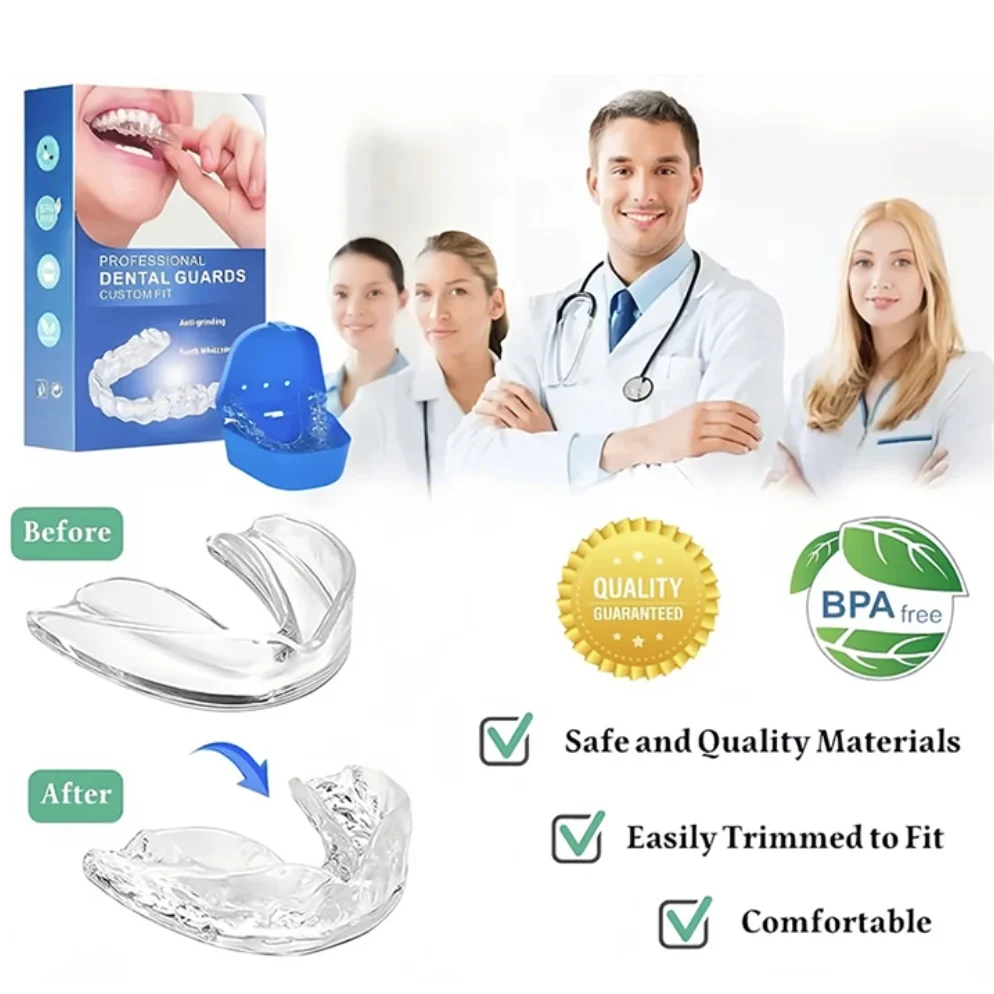 Hot Sale 4pcs/Box Mouth Guards for Clenching Teeth Moldable Dental Teeth Night Guard for Adult Stop Teeth Grinding Bruxism Tray 5