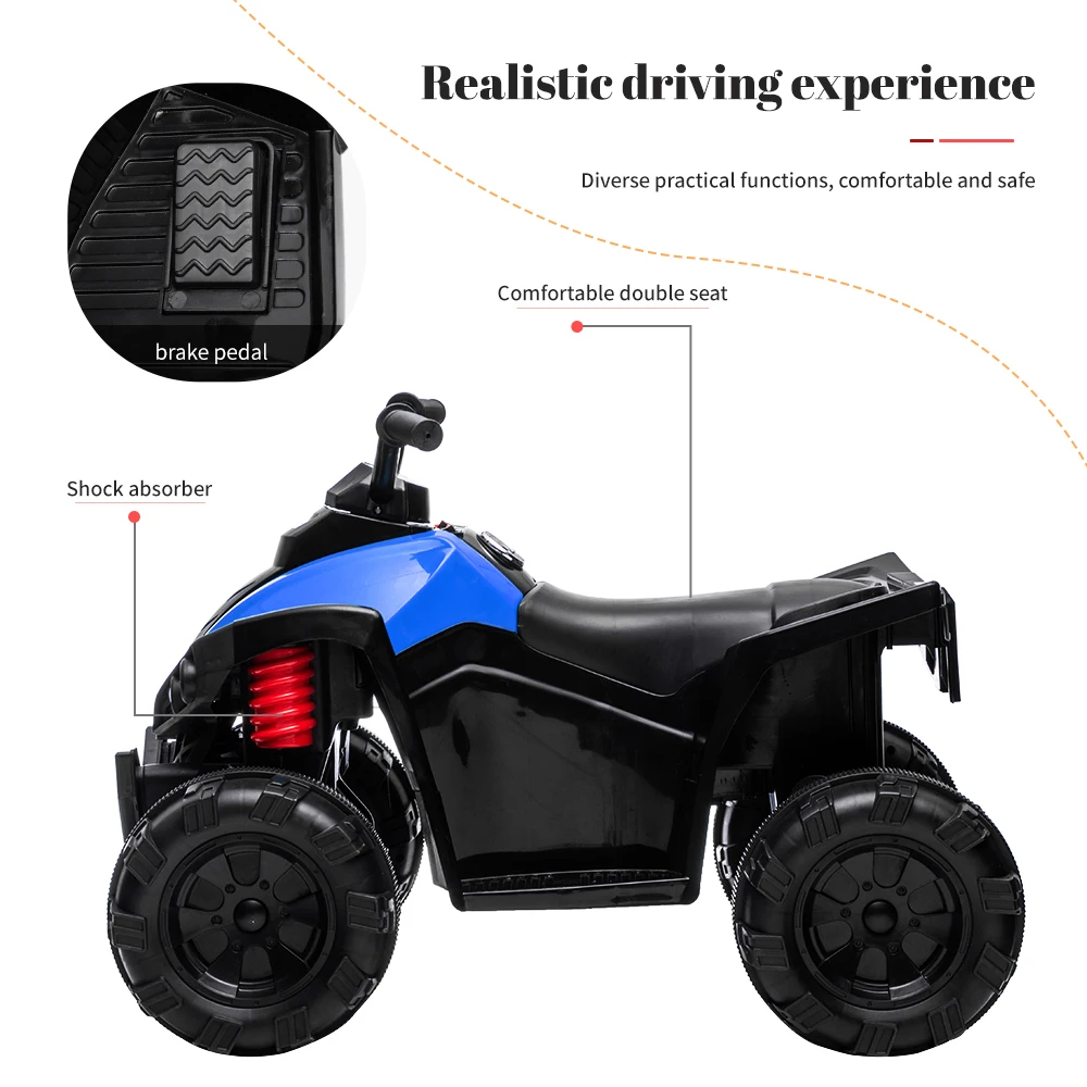 12V Electric Kids ATV Electric Ride-On Car Toy Large 4 Power Wheeler Electric Cars All Terrain Tires Wheels LED Lights and Music children electric car children cars toy