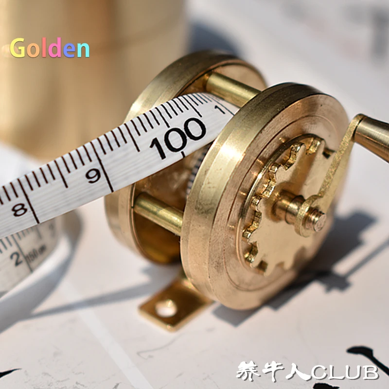 YNR Pure Copper Ruler Exquisite Tape Measure Mini Manual Reel