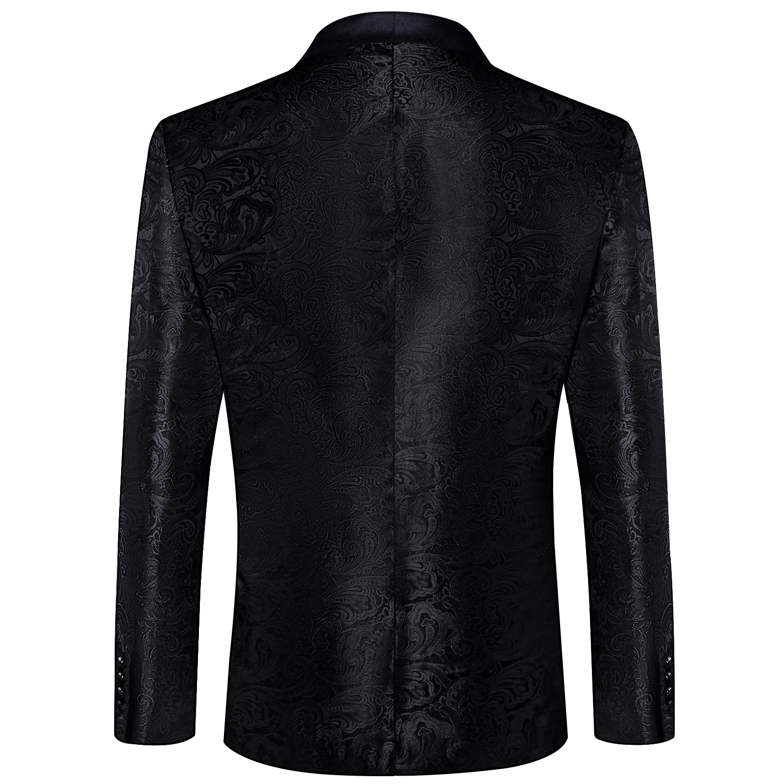 Men's Black Paisley Suits Blazer Jacket Fashion Business Banquet Wedding Party Dress Floral Red Suit Coat Men Clothing