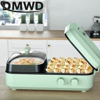 DMWD Multifunctional Electric Hotpot 2 in1 Barbecue Machine Grill Shabu Frying Pan Electric Baking Tray Non-Stick BBQ Grill 2