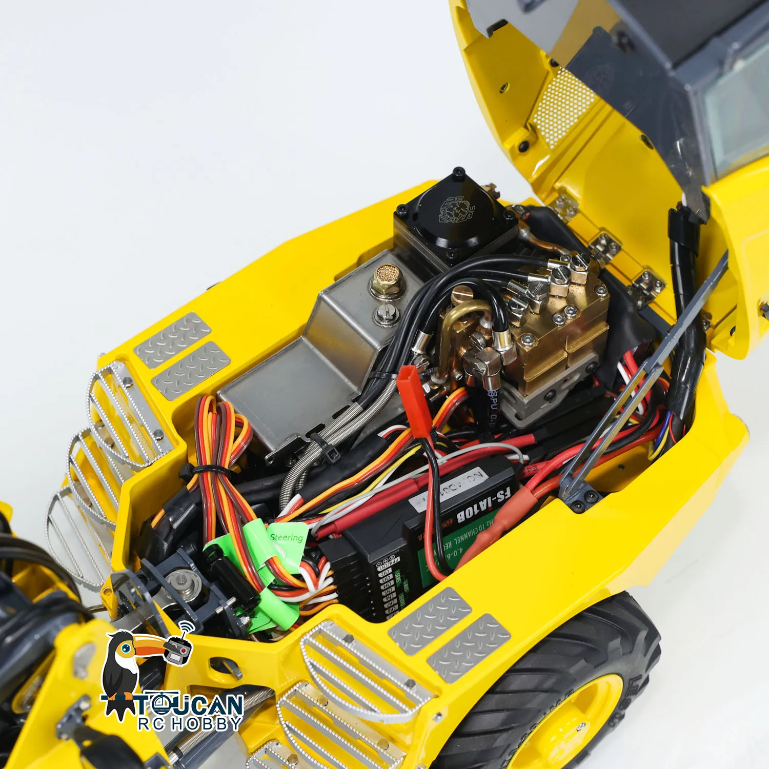 1/14 LESU RC Hydraulic Telescopic Arm Loader AT1050 Fork Lift Truck Car RTR Model Metal Construction Vehicles Light Sound Set 6
