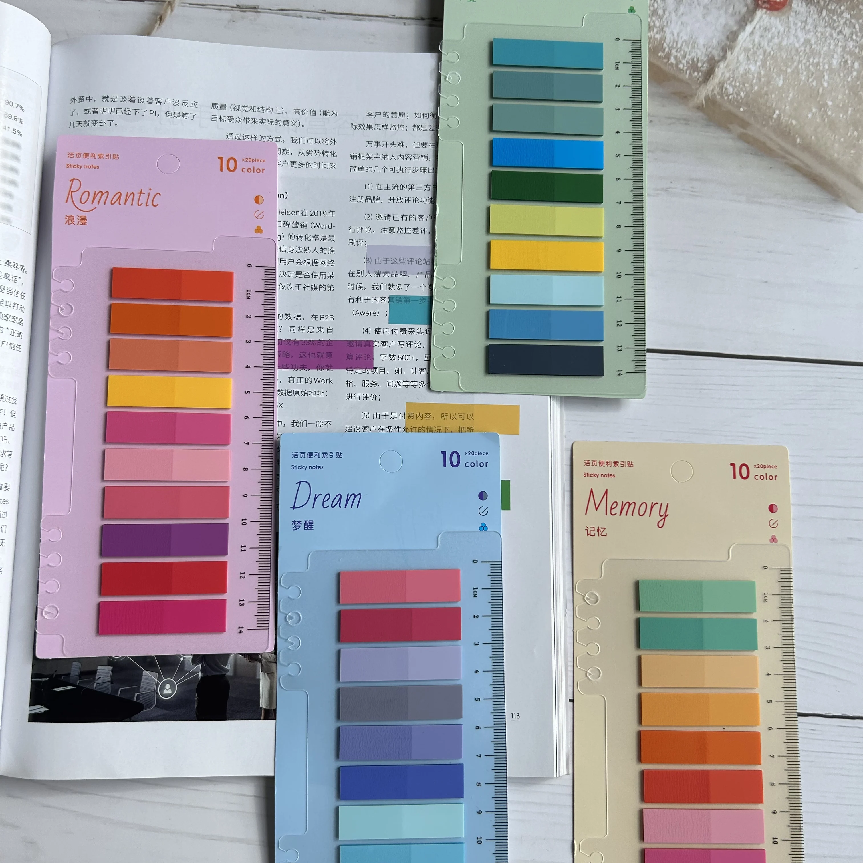 200/800/1600PCS Indexfarbe kleine selbstklebende Etikettenaufkleber im Ins-Stil für Studenten, Namensaufkleber, Büromöbel, Notizaufkleber – Detail 6