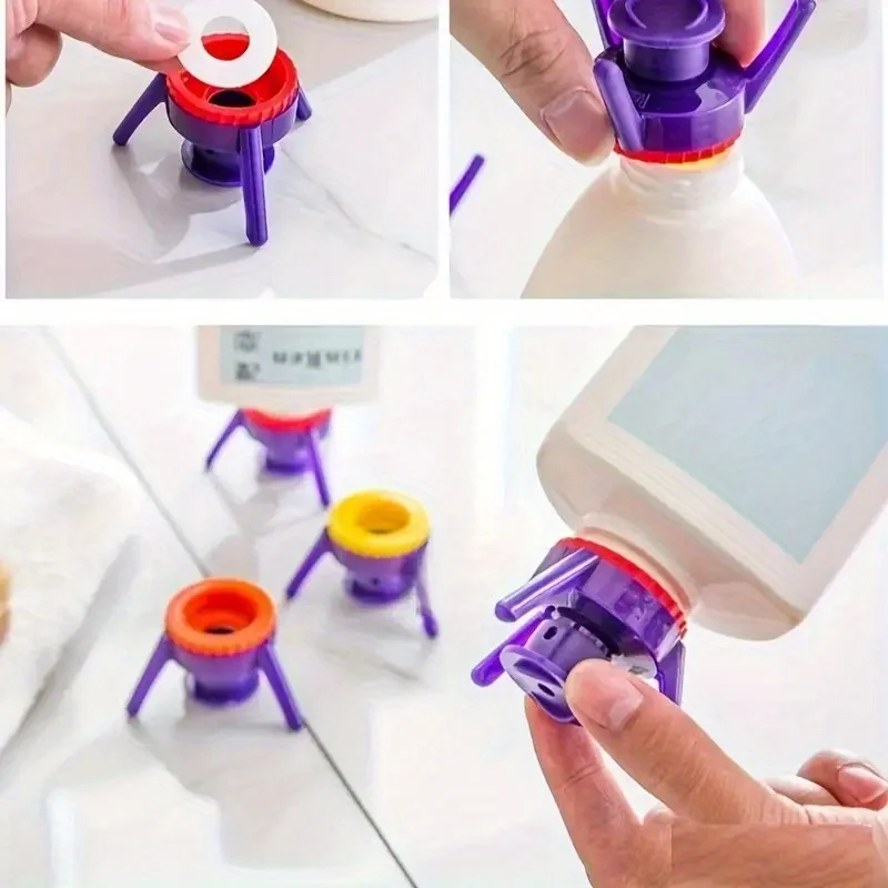 Inverted Bottle Holder Triangle Leak-Proof Stand Shower Gel Shampoo Multifunctional Three-Legged Cap Bathroom Storage Organizer