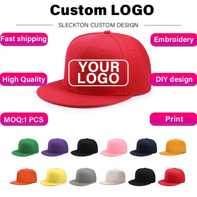 Hat Hiphop Snapback Caps Embroidery Brand Design Trucker Cap for Men Adult Kids