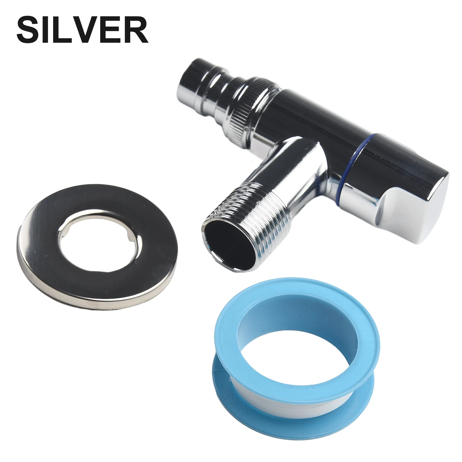 

Bathroom Faucet Angle Valve Quick Opening Rotary Switch Stainless Steel Washing Machine Faucet Water Stop Valve