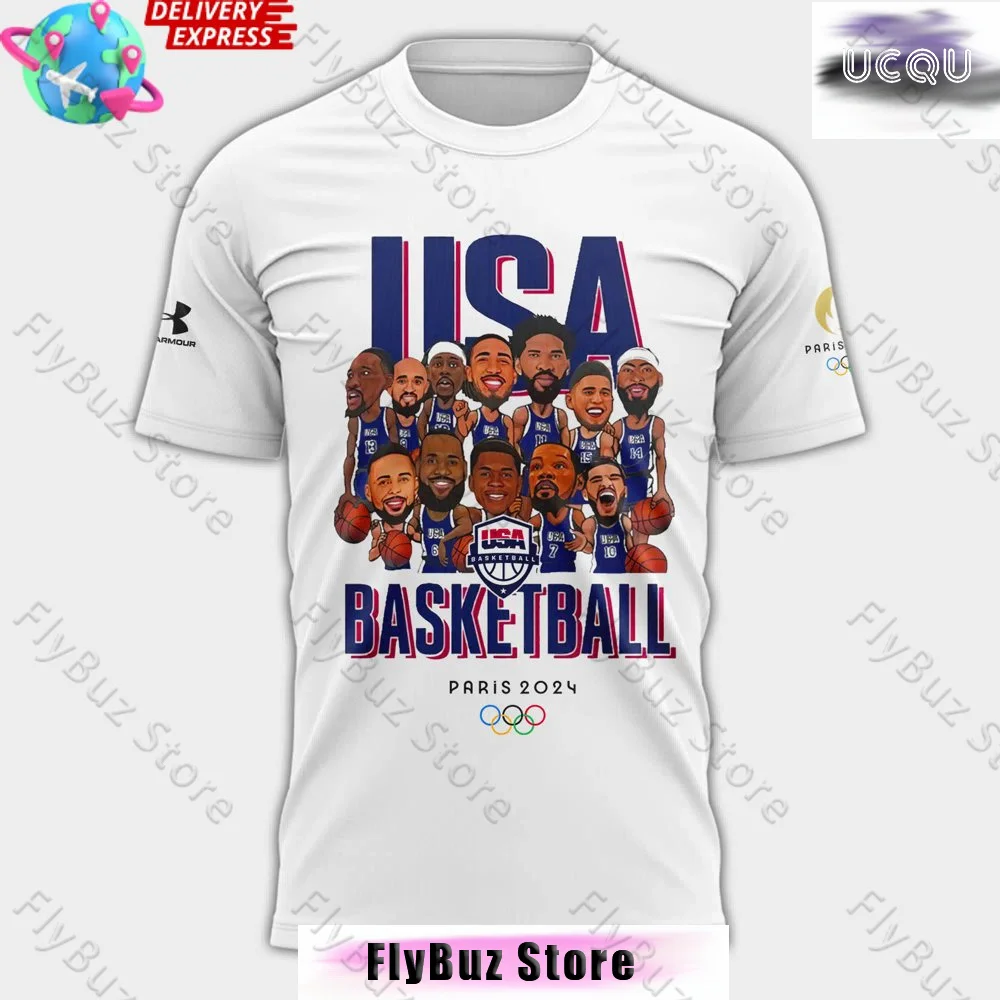 Basketball T-Shirt Men Children Adult Paris USA Special Edition Training Suit Quick-Drying