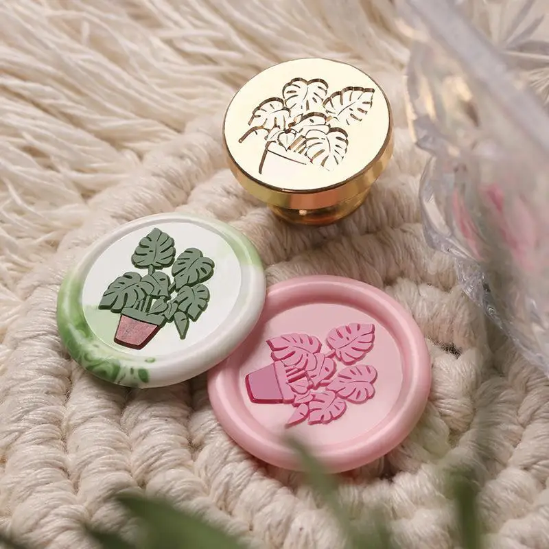 Description Picture 3 of itemFlowers Plants Rose Pattern Wax Seal Stamp Retro Sealing Wax Stamp Replace Head Flowers Leaf Decorate Gift