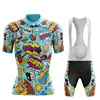 Woman‘s Cycling Jersey Set 2023 Funny Cartoon Summer Anti-UV Bicycle Clothing Short Sleeve Bike Clothes Maillot Ropa Ciclismo 2