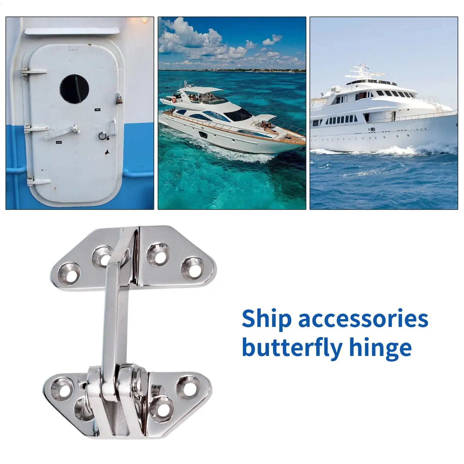 Stainless Steel Hinge Marine-Grade Butterfly Design Support Heavy Duty Hinges For Boat Outdoor Gate Shed Furniture Cabinet