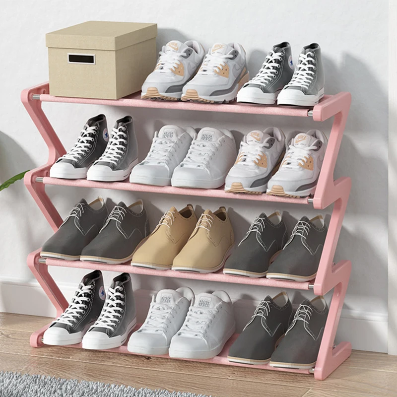 Hot Sale Space Saving Shoe Shelf 4 Tier Multifunctional Folding Shoe Storage Cabinet