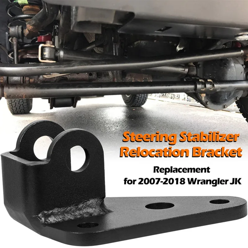 8007 Steering Stabilizer Relocation Bracket Replacement Parts Fit for 2007- Wrangler JK JKU 14 PCS
