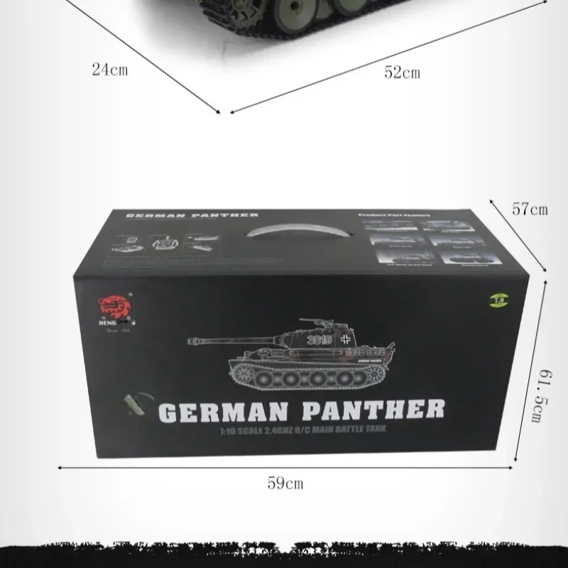 German Leopard Battle Remote Control Tank Henglong 3819-1 Large Remote Control Tank Bb Bullet Battle Tank Boy'S Birthday Gift 6