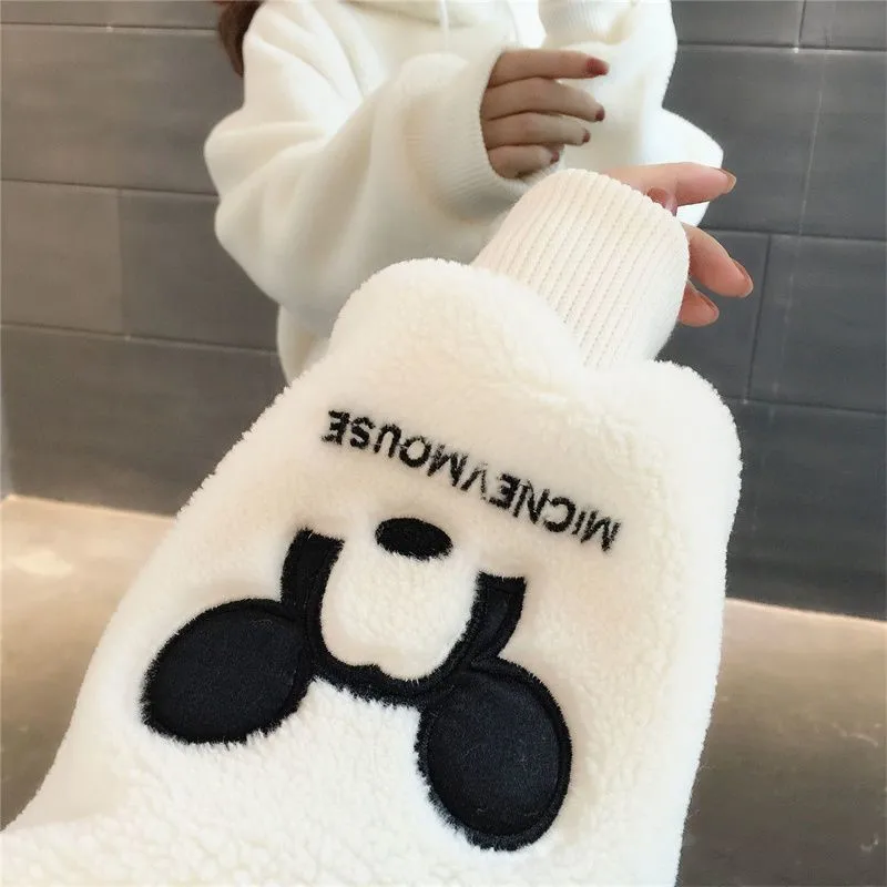 Disney Cute Mickey Minnie Mouse Hoodies Women Autumn Winter Pullover Tops Cartoons Femme Plus Velvet Clothes 4