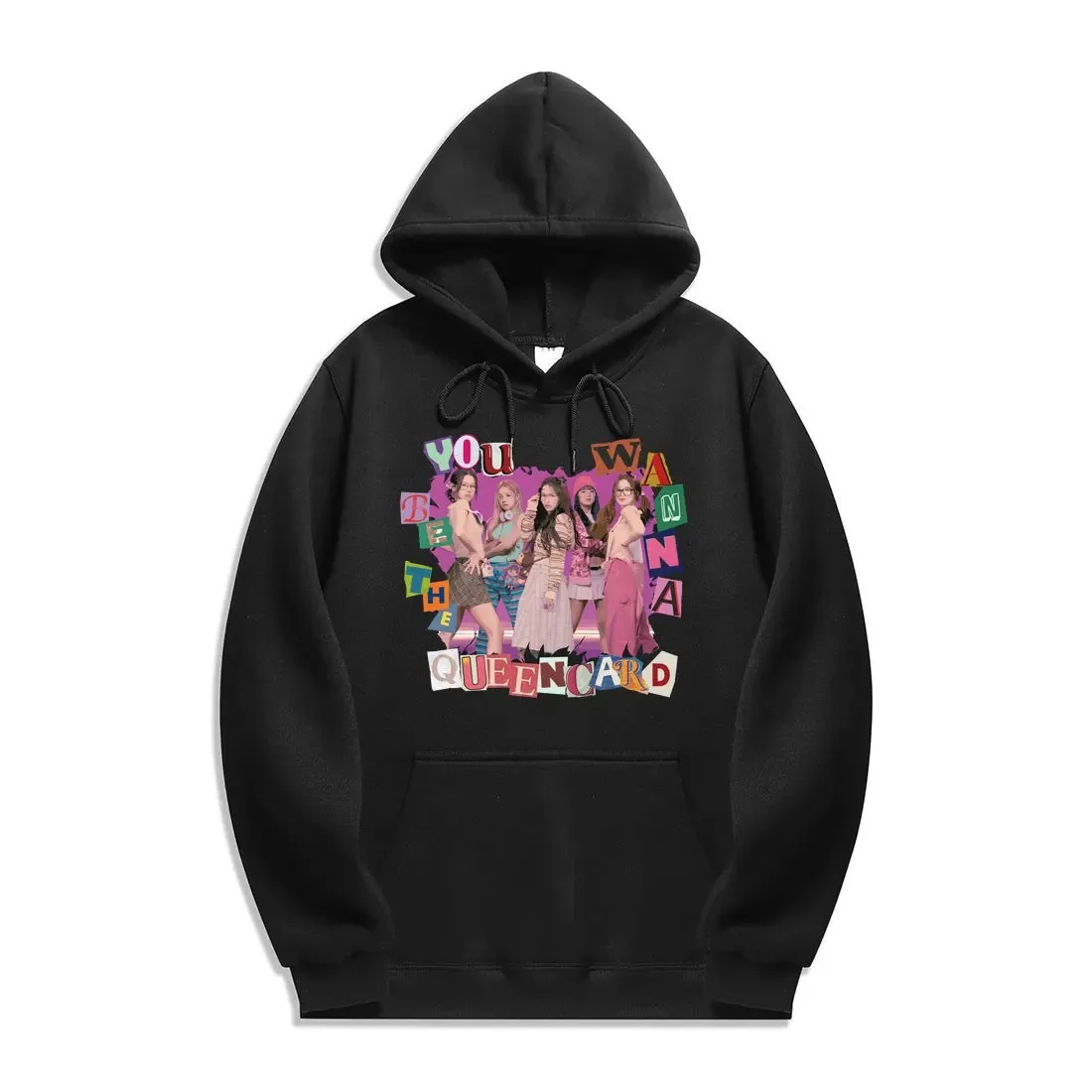 

GIDLE-Men and Women Fleece Hooded Sweatshirt,Y2K Fashion Pullovers,GIDLE,You Want to Be the Queencard Hoodie Kpop G I-DLE,Autumn