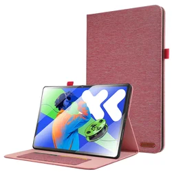 Fabric Flip Stand Cover for Lenovo Idea Tab Pro/Xiaoxin Pad Pro 12.7 - 2025 Edition (Rose red)