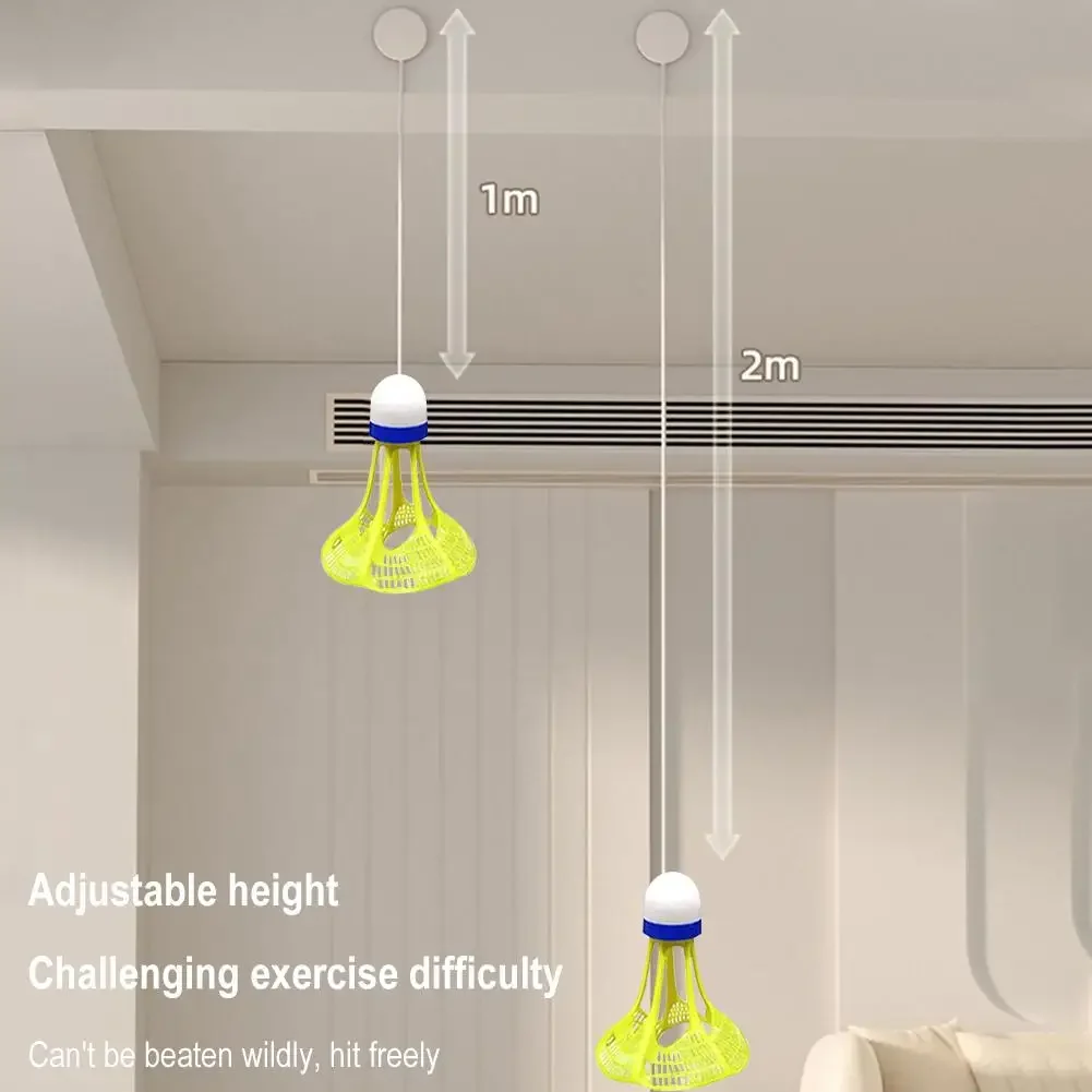 Entraîneur De Rebond De Badminton - Pratique Solo Intérieur/extérieur, Filet Avec Volant Rebondissant