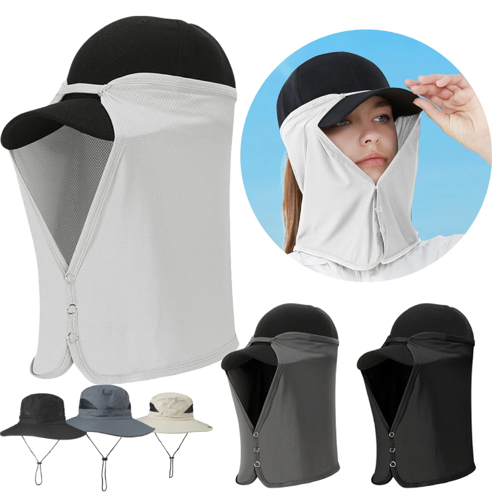 Quick-Drying Fishing Cap Face Neck Sunshade Masks Cap UV Protection Visor Headwear for Outdoor Sports Golf Hiking