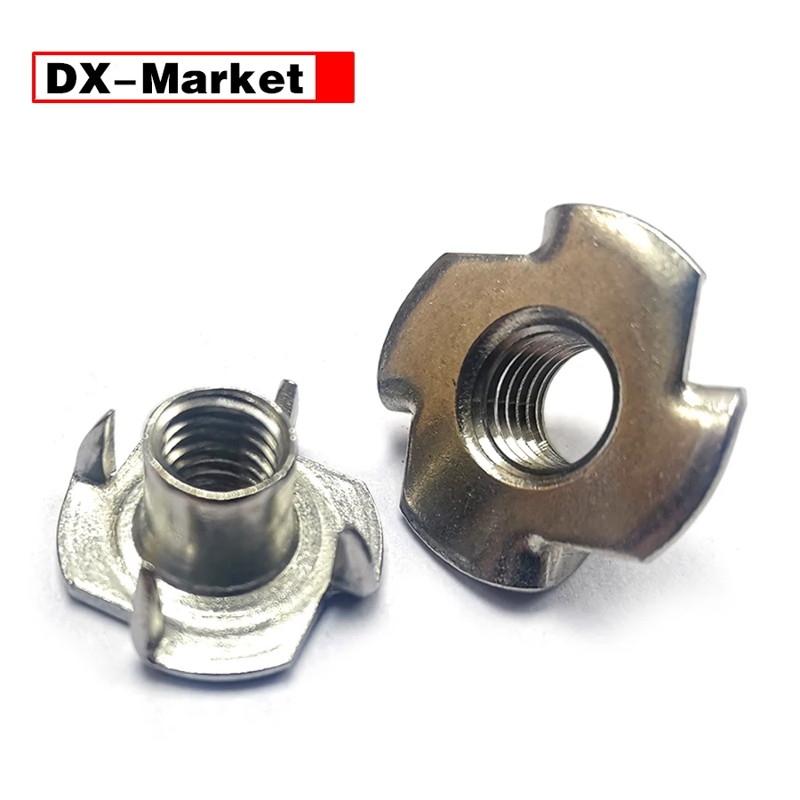DXMarketM6TNut304StainlessSteelm5m6m8m10FourProngs