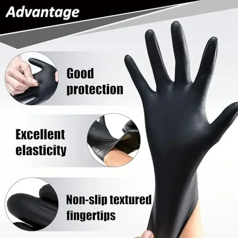 Disposable Black Nitrile PVC Gloves For Housework Dish Washing Car Industry Gardening Pet Care Baking Cooking Tool disposable gloves nitrile gloves dishwashing gloves cleaning gloves garden work gloves