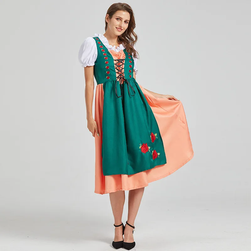 

Women's Oktoberfest Dress Costume German Beer Festival Dirndl Dress Bavarian Beer Party Carnival Halloween Maid Cosplay Dress up