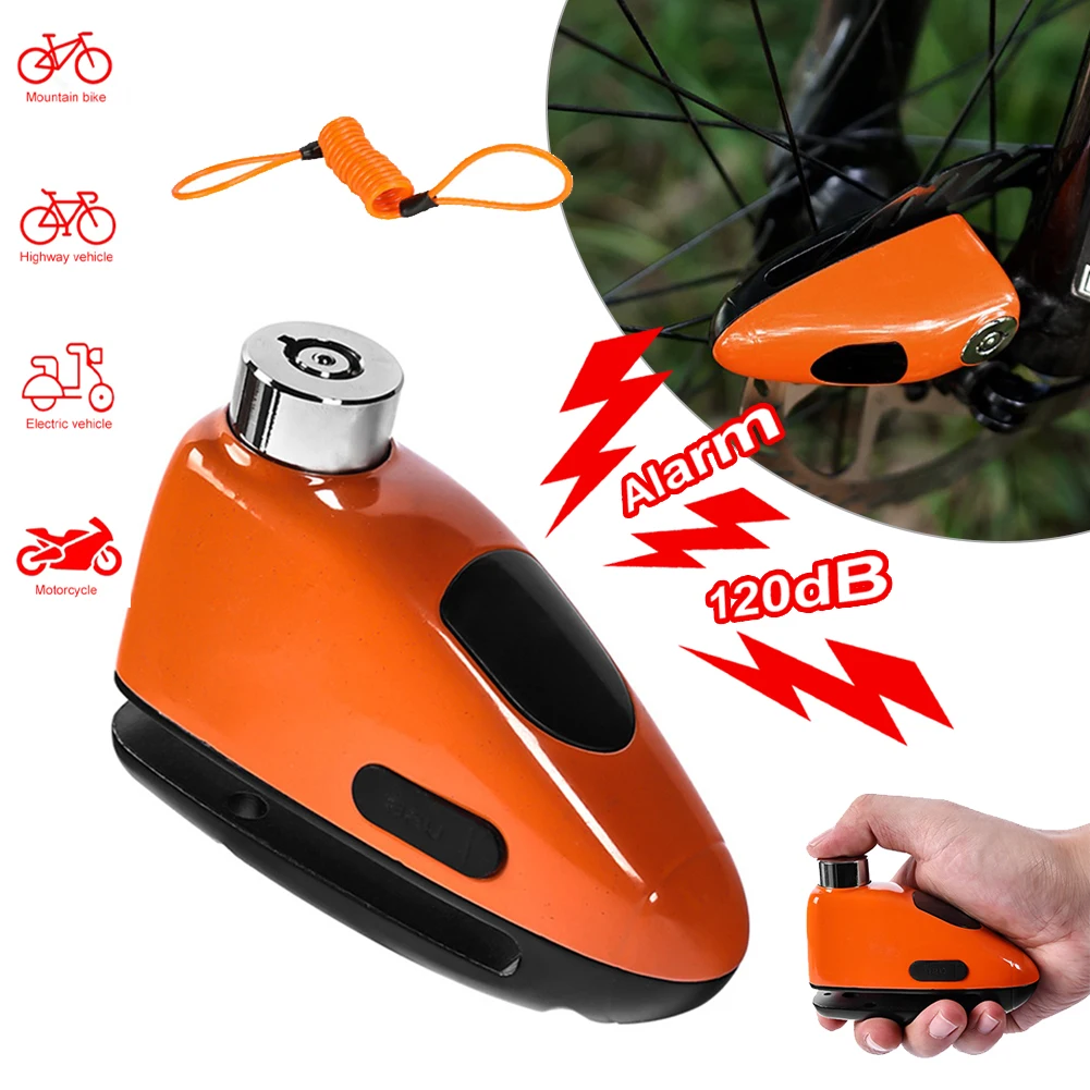 

Motorcycle Bicycle Alarm Disc Brake Lock Waterproof Type-C Charging Anti-theft Disc Lock Keyless Press Lock Riding Equipment