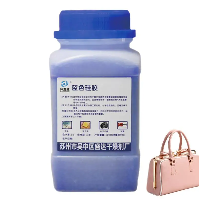 Silica Gel Moisture Absorbers Reusable Color Indicating Desiccant Blue Indicating Beads Humidity Absorber Beads for Camera