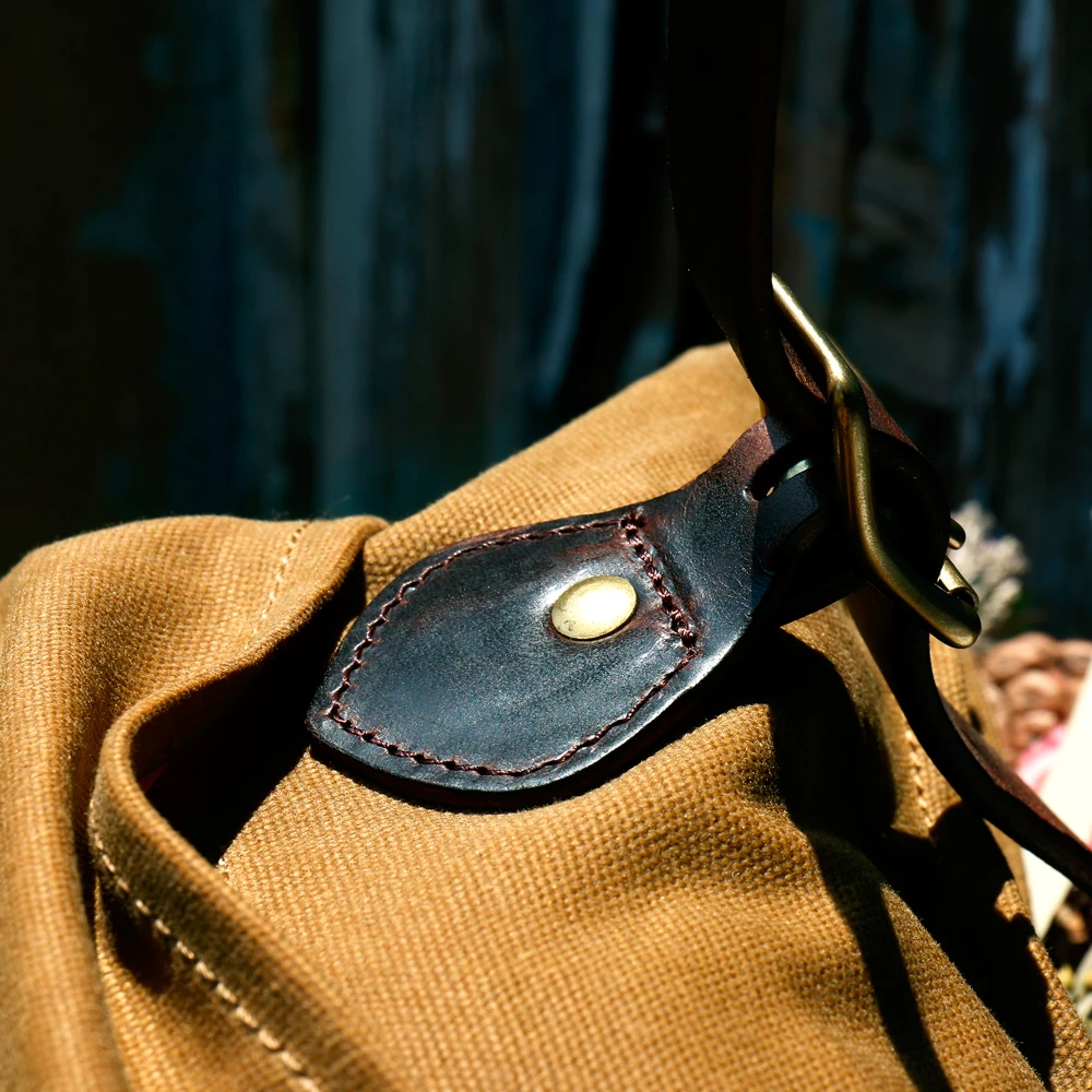 Tote Bag men women Tailor Brando Classic Replica American Retro Heavyweight Oil Waxed Canvas Shoulder Bag