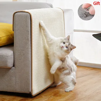 Cat Scratcher Sisal Mat Cat Scratching Post Cats Scratch for Sharpen Nails Scraper Cats Tree Tower Cat Toys Furniture Protector 1