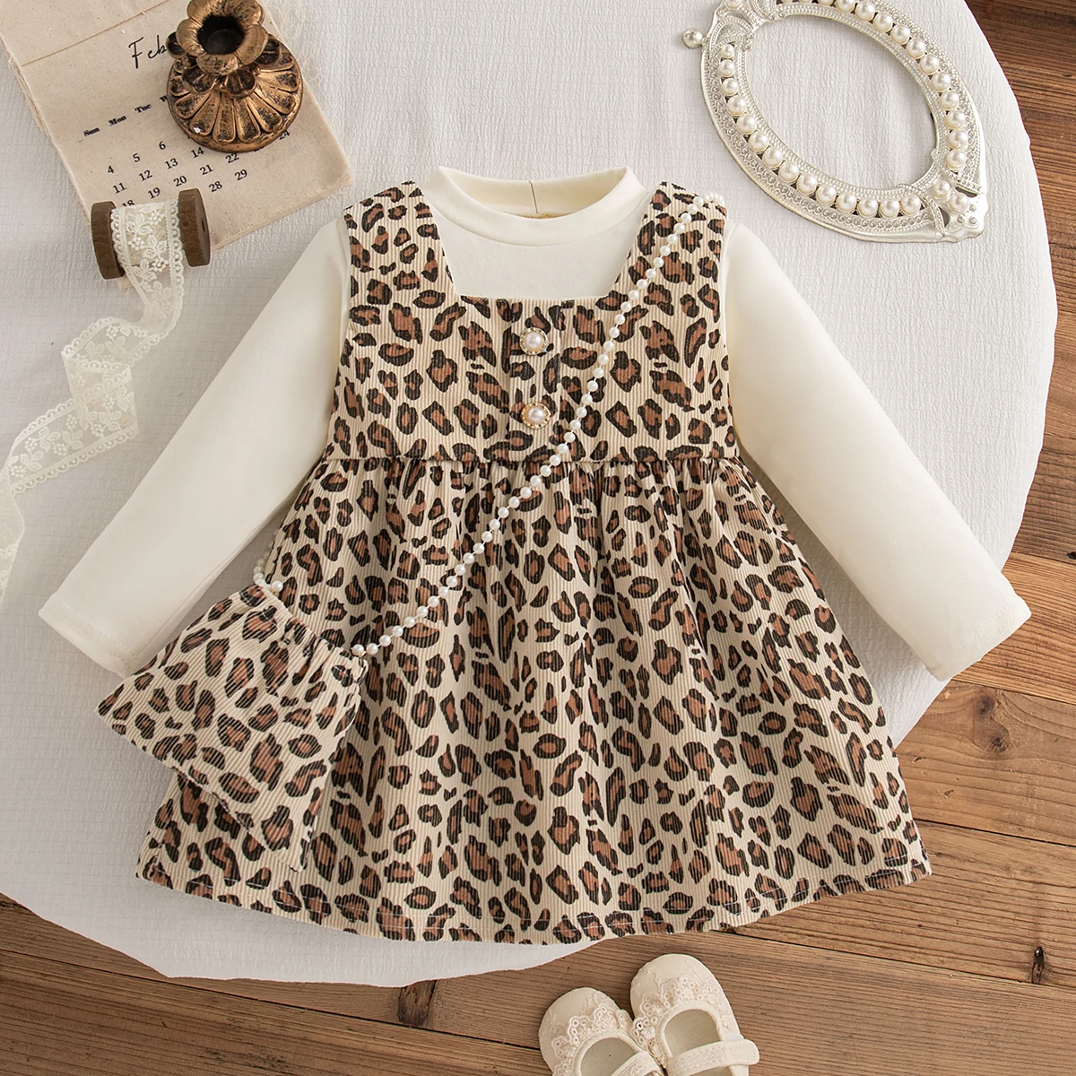 Baby Leopard Knit Dress 2