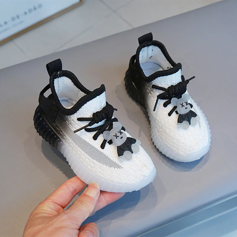 

Новые кроссовки для маленьких детей Для мальчиков и девочек, Повседневная легкая обувь для бега