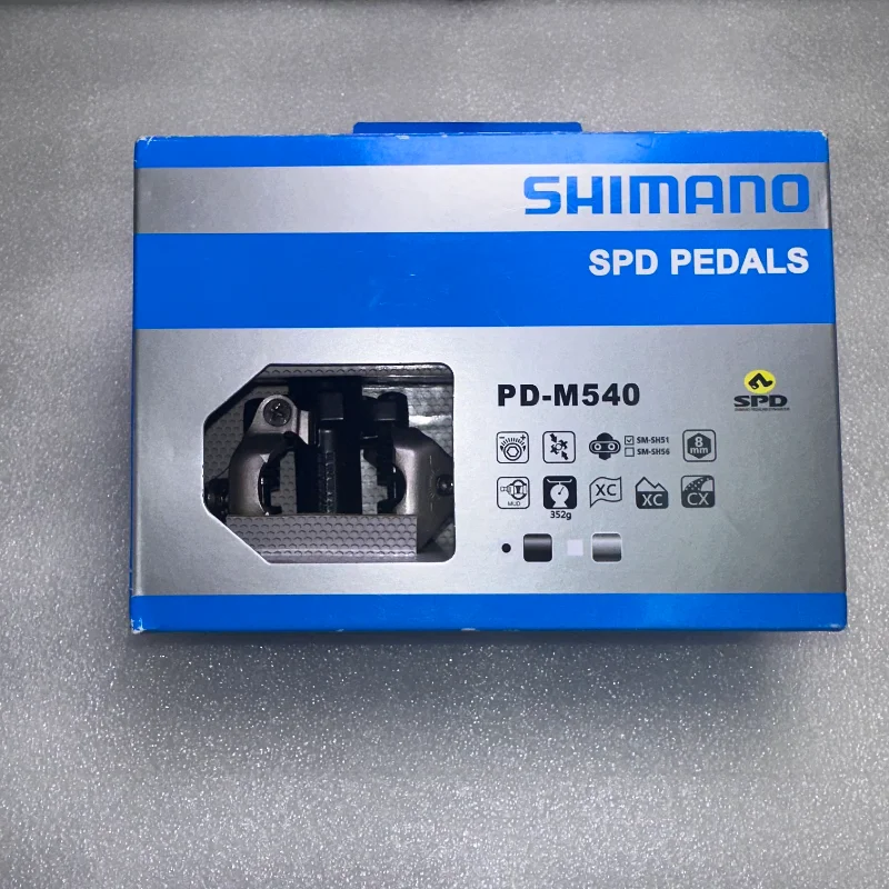 시마노 PD M540 클립리스 SPD 페달 MTB 자전거 레이싱 산악 자전거  자전거 액세서리