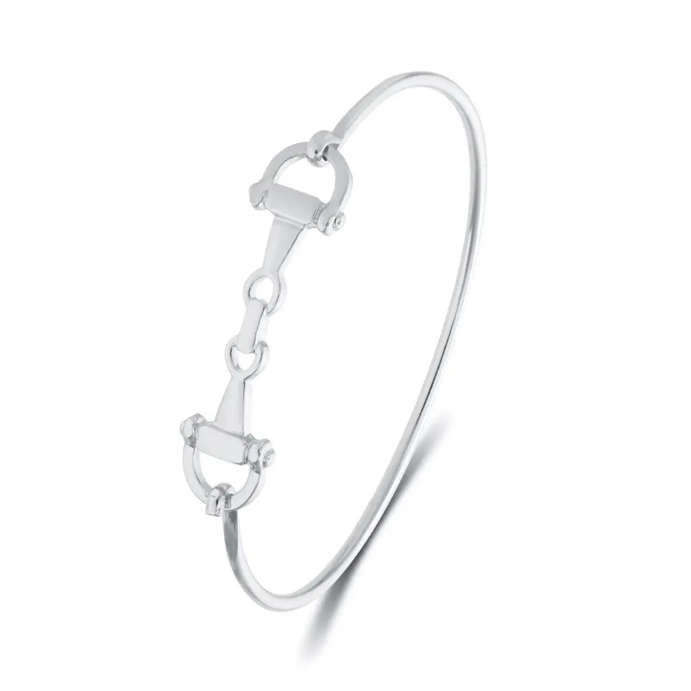 Horse Snaffle Bit Bracelet Double Horse Stirrup  Horse Gift For Women Girls 2