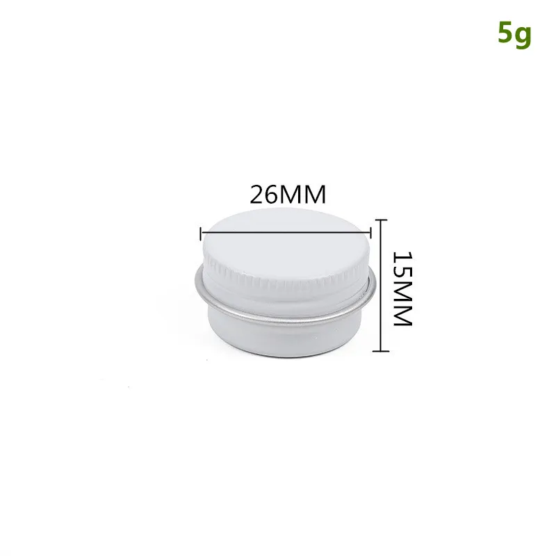 

200pcs 0.17oz White Sample Aluminum Tin Jar 5 ml Refillable Containers Round Tin Container Cans for Cosmetic,Lip Balm, Cream