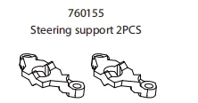 760155 터보 레이싱 RC카 업그레이드 버전 예비 부품 스티어링 지지대, 1:76 C61 C62 C63 포장, 2 개
