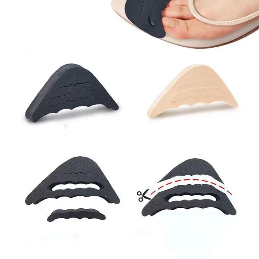 부드러운 스펀지 반깔창 재사용 가능 1/2쌍 발가락 플러그 발가락 채움재 신발 조절 가능 큰 발 지지대 패드 유니섹스 신발 깔창