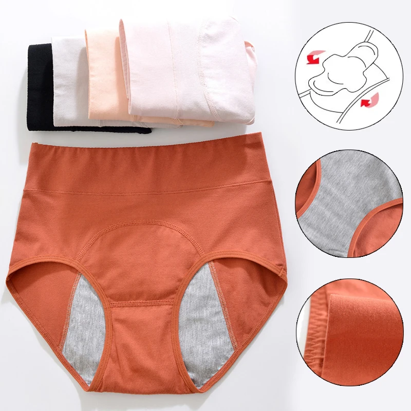 

Cotton Women Panties for Menstruation Menstrual Panties High Waist Period Underwear Culotte Menstruelle Leak Proof Bragas