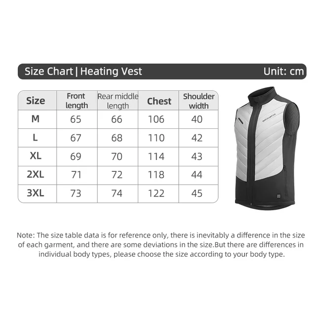 Rockbros Elektromos Fűtő Mellény Téli Kerékpár Motorkerékpár -Kerékpáros Kabát Usb Férfiak Meleg Ruhák Könnyű Ujjatlan Ing - Image 6