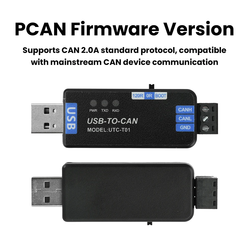 USB 변환기 USB to CAN 2.0A 어댑터 분석기 CAN 통신 장치 고속 USB 신호 변환기 PCAN 펌웨어