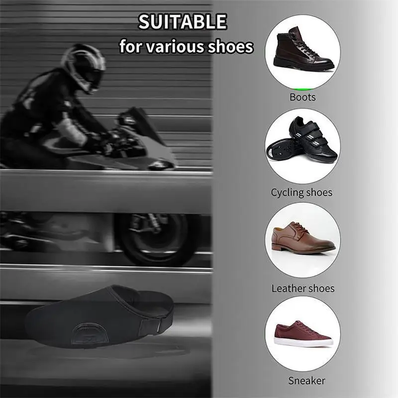 Motorcycle Shoe Protector Adjustable Shoe Protector Motorcycle Boot Protector Gear Shifter Waterproof Anti-Slip Riding Shoe Boot