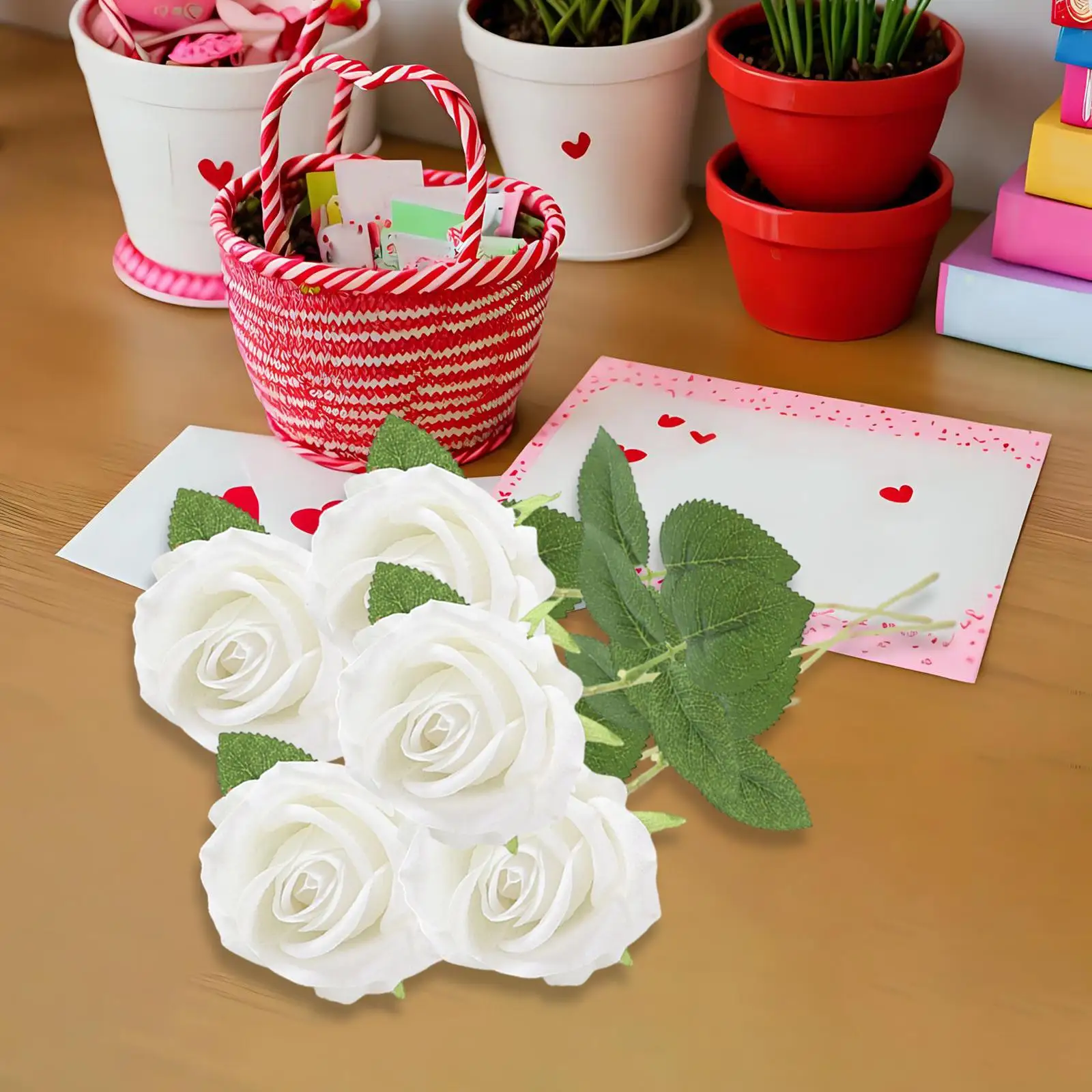 5Pcs Artificial Flowers Valentines Day Gifts for Him for Party Anniversary