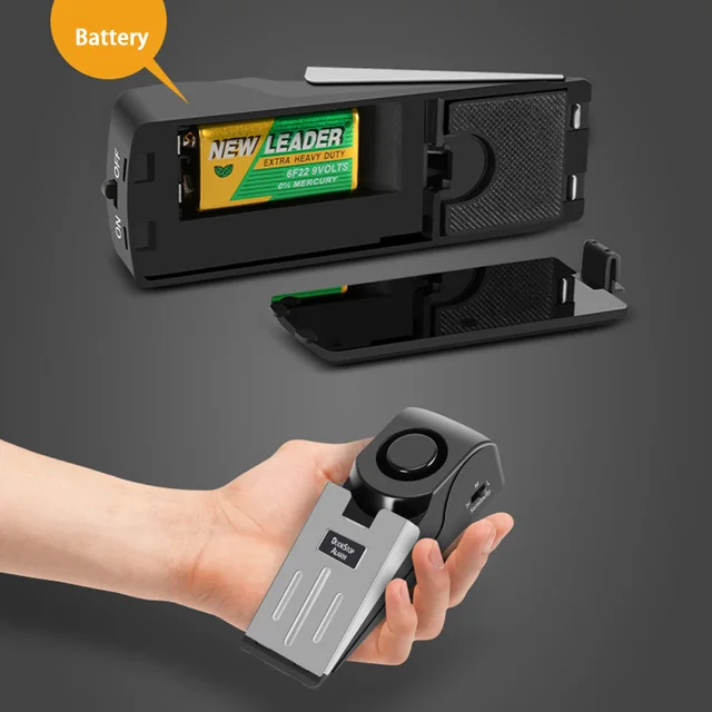 Door Stop Alarm with Siren – Portable Security Wedge for Hotel, Apartment & Dorm