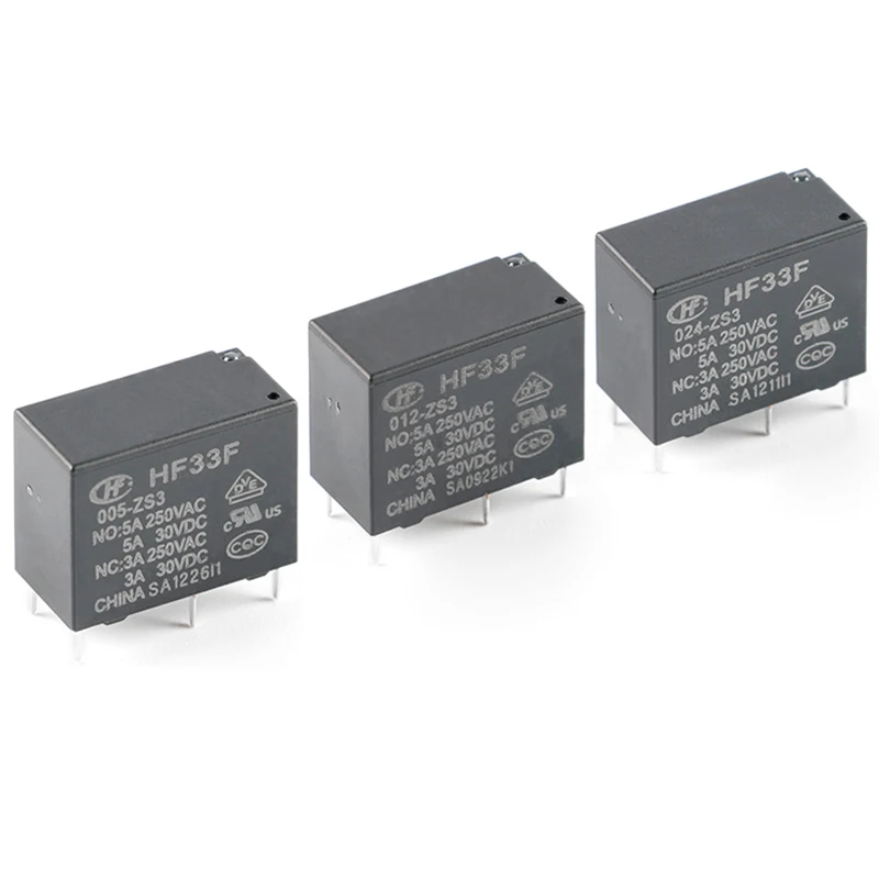 HF33F-024-ZS3 HF33F-005-HSL3  , HF / JZC-33F -005 012 024 -HS3 -ZS3 HF33F -012-HS3, DC 5V 12 24V,   20PCs