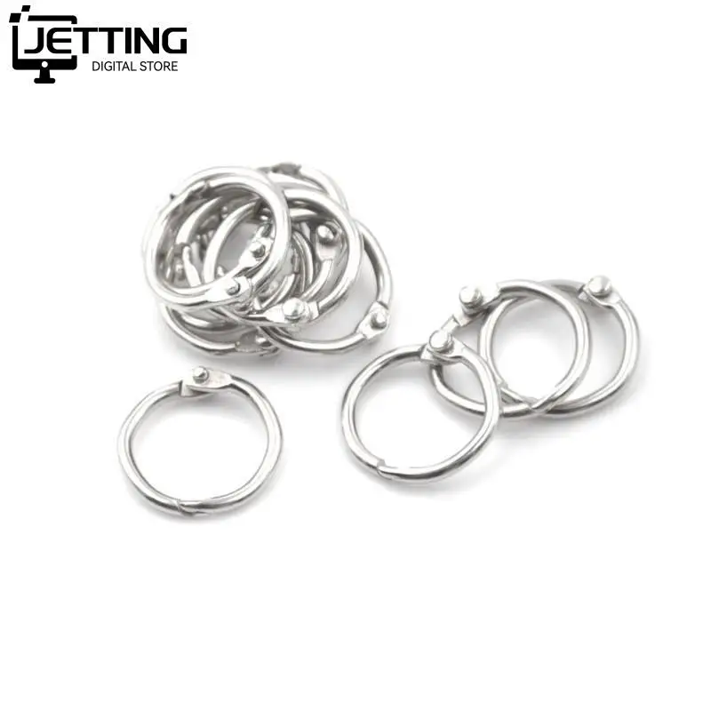 Staple Book Binder 20mm Outer Diameter Loose Leaf Ring Keychain Circlip Ring 50Pcs/lot metal ring binder metal binder ring book binding supplies loose leaf binder clips