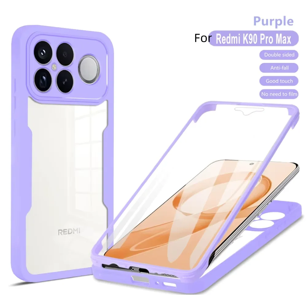 360° Full Body Protection Clear Silicone Shockproof Case with Screen Protector